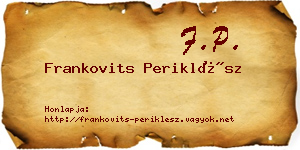 Frankovits Periklész névjegykártya